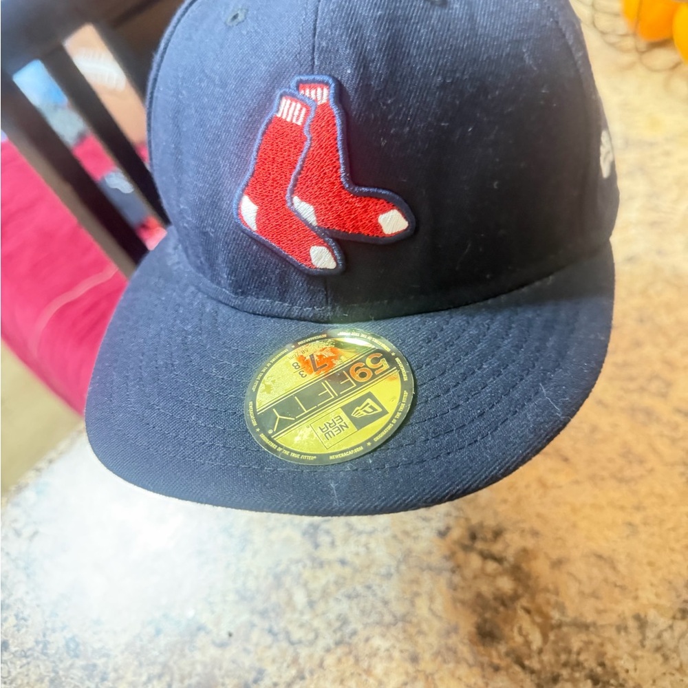 New Era Dark Blue Cap with Red Socks Emblem